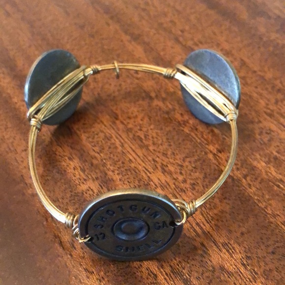 BOURBON AND BOWTIES 12. gage shotgun shell disc bracelet - Picture 2 of 6